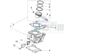 TUONO 125 4T E4 ABS (APAC) drawing Cylinder - Piston