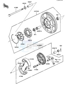 KZ 550 F [SPECTRE] (F1-F2) [SPECTRE] drawing REAR WHEEL_HUB_BRAKE