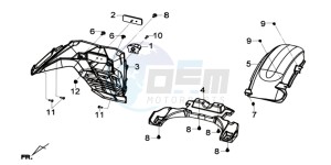 GTS 125I EURO4 SPORT L7 drawing TAIL LIGHT - LICENSE PLATE