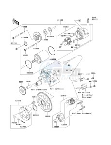 ZX 636 C [NINJA ZX-6R] (C1) C1 drawing STARTER MOTOR