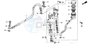 CRM125R drawing REAR BRAKE MASTER CYLINDER