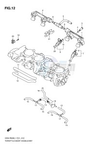 GSX-R600 (E21) drawing THROTTLE BODY HOSE JOINT