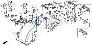 GL1500SE GOLDWING SE drawing REAR FENDER