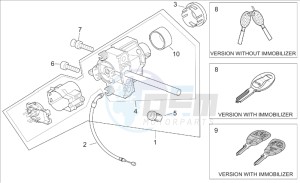 Atlantic 500 drawing Lock hardware kit