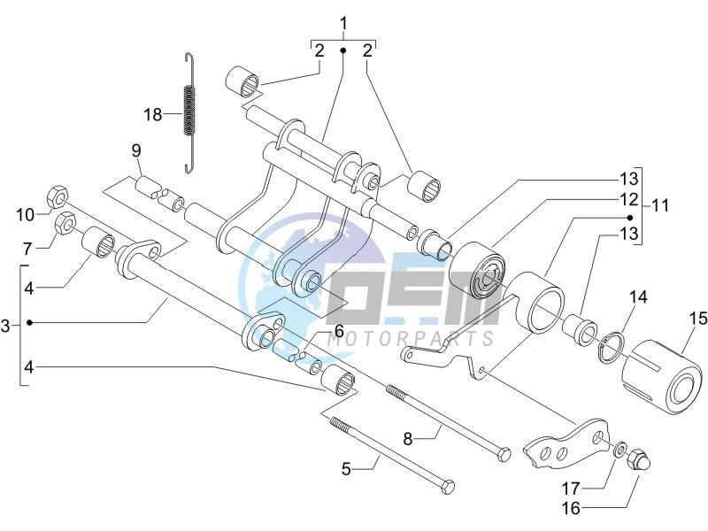 Swinging arm