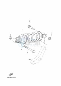 XSR700 MTM690D (BJX2) drawing REAR SUSPENSION