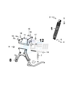 VIVA SL3A drawing REAR SHOCK AND STAND