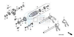 CB1000R9 France - (F / CMF) drawing GEARSHIFT DRUM