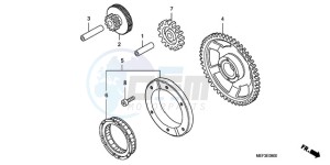 FJS400D9 ED / 2ED drawing STARTING CLUTCH