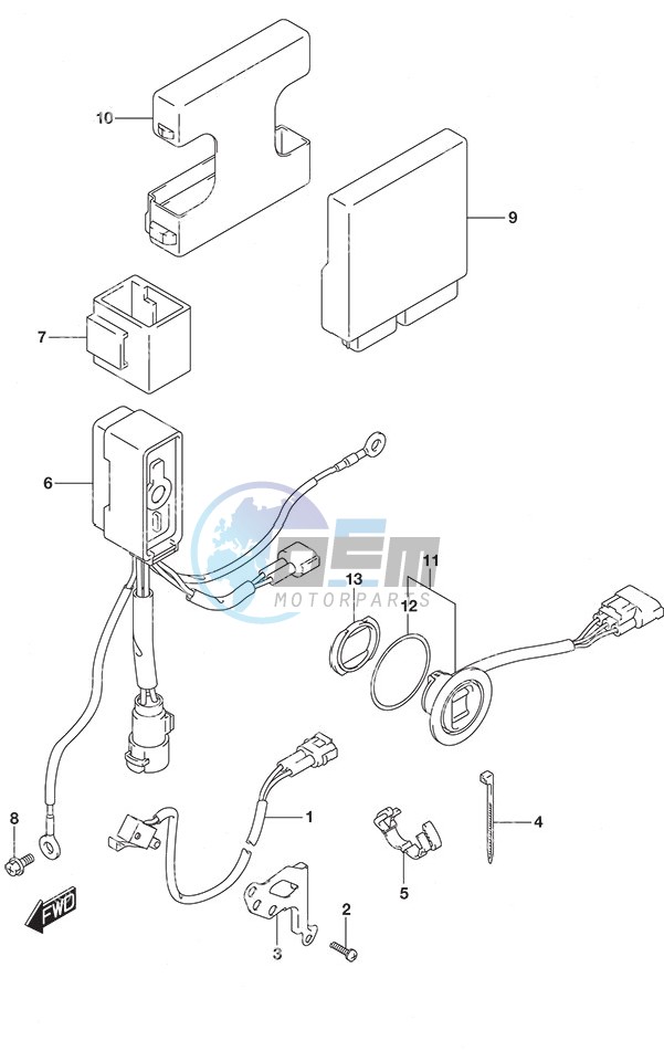 PTT Switch/Engine Control Unit