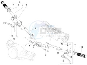 LX 125 4T 3V IE NOABS E3 (APAC) drawing Handlebars - Master cil.