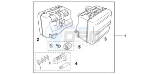 VFR1200XC drawing KIT PANNIER CASE