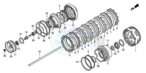 GL1800A drawing CLUTCH (GL1800A1/A2/A3)