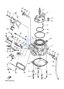 YZ250 (B9U2) drawing CYLINDER HEAD