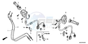 VFR1200FDD VFR1200F Dual Clutch UK - (E) drawing SWITCH/ CABLE ( VFR1200FD)