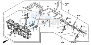 CBR600RRA France - (F / CMF 2F) drawing THROTTLE BODY