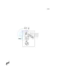 KSF 90 A [KFX90] (A7F-A9S) A8F drawing KICKSTARTER MECHANISM