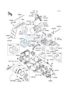 KVF 750 C [BRUTE FORCE 750 4X4I] (C6F-C7F) C7F drawing FRAME FITTINGS