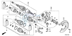 CB650FG CB650F 6ED - (6ED) drawing FRONT KNUCKLE (4WD)