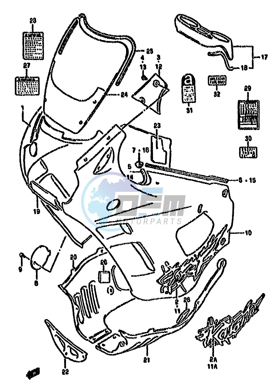 COWLING BODY (MODEL R)