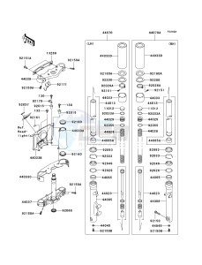 VN 1500 B [VULCAN 88 SE] (B1-B3) N8FA drawing FRONT FORK -- N7F_N7FA_N8F_N8FA- -