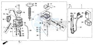 TRX300FW FOURTRAX 300 4X4 drawing CARBURETOR