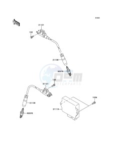 KFX700 KSV700ABF EU drawing Ignition System