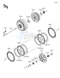 KX450F KX450HJF EU drawing Clutch