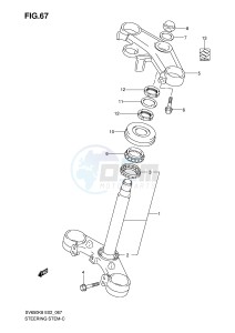 SV650S (E2) drawing STEERING STEM (SEE NOTE)