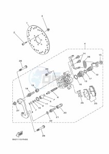 YXZ1000ETS YXZ10YESKS (B5H3) drawing REAR BRAKE CALIPER 2