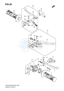 DR-Z125 (E28-E33) drawing HANDLE LEVER (MODEL K8 K9)