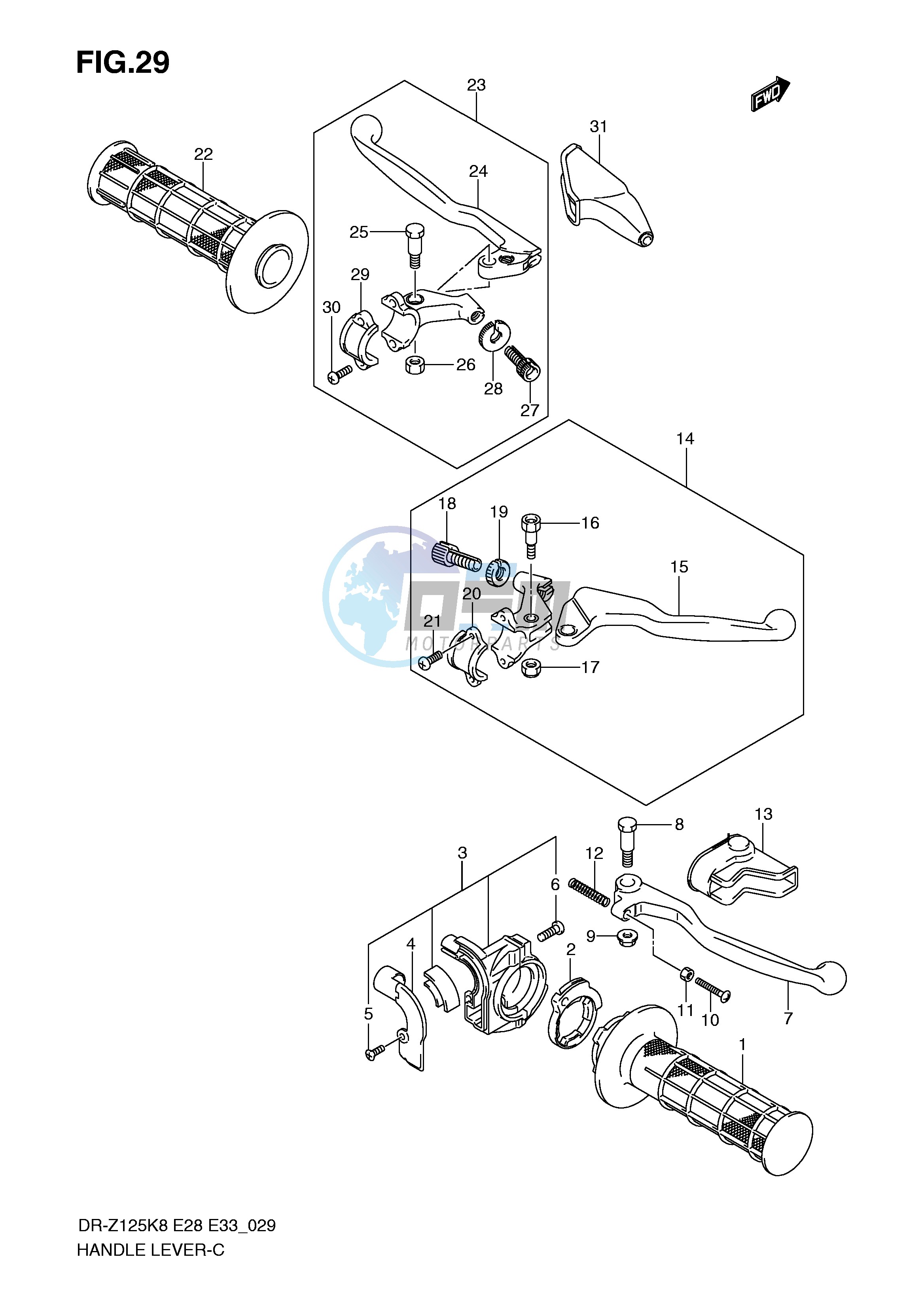 HANDLE LEVER (MODEL K8 K9)