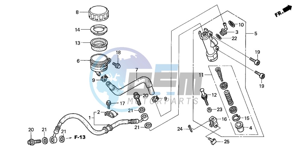 RR. BRAKE MASTER CYLINDER (CB1300/F/F1/S)