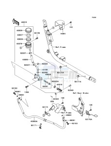 VN1700 CLASSIC TOURER VN1700C9FA GB XX (EU ME A(FRICA) drawing Rear Master Cylinder