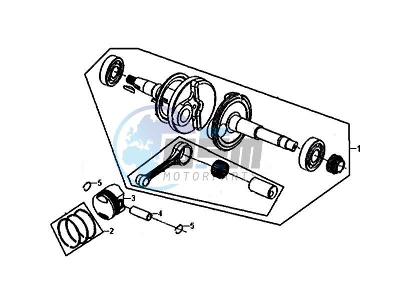 CRANK SHAFT / FIDDLE II 50 (25 KM/H) (AF05W4-NL) (E4) (L8-M0)