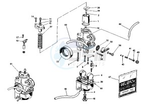 SUPERCITY 125 drawing CARBURETOR DELL'ORTO