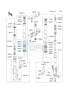 VN 1600 B [VULCAN 1600 MEAN STREAK] (B6F-B8FA) B8FA drawing FRONT FORK -- B7F_B7FA_B8A_B8FA- -