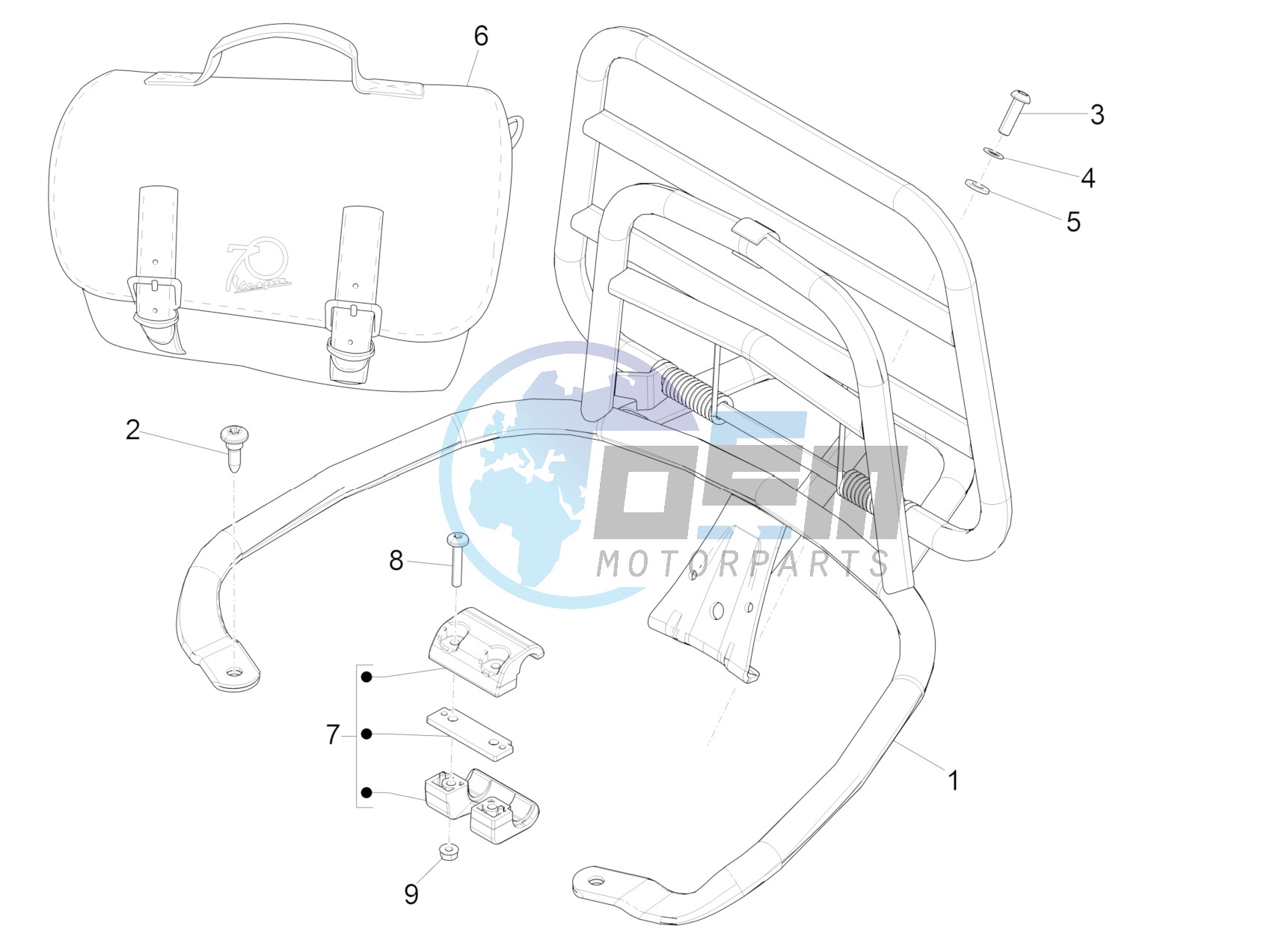 Rear luggage rack