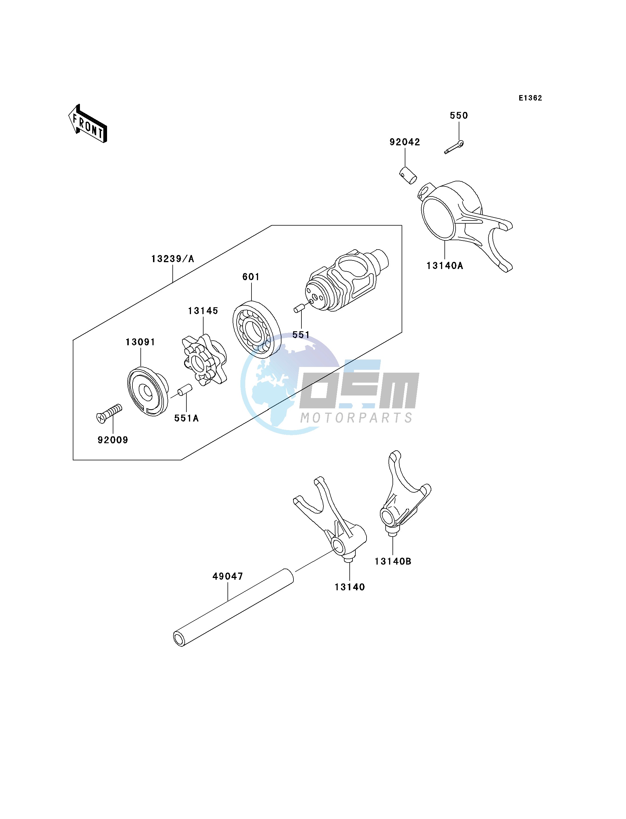 GEAR CHANGE DRUM_SHIFT FORK-- S- -