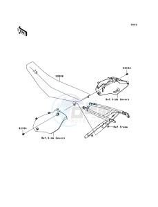 KX450F KX450FCF EU drawing Seat