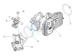 Beverly 250 (USA) USA drawing Throttle body - Injector - Union pipe