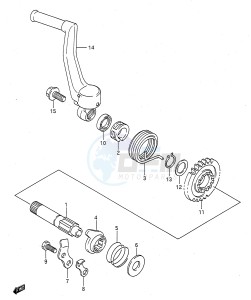 RM125 (E28) drawing KICK STARTER