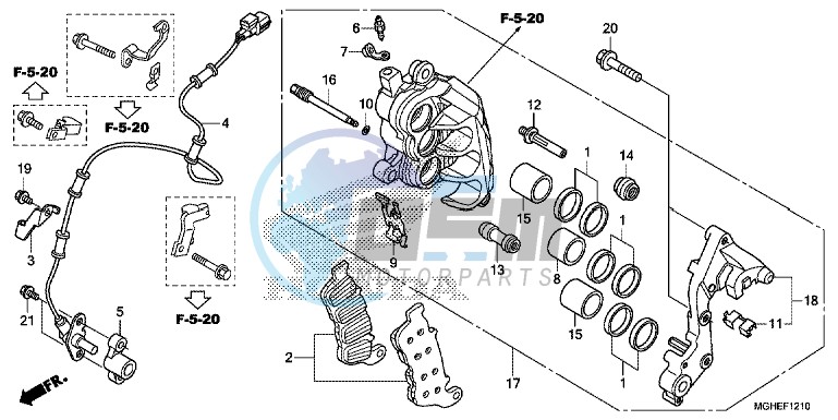 R. FRONT BRAKE CALIPER