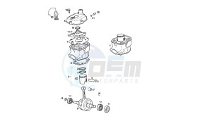 SENDA R X-TREM - 50 CC VTHSR1D1A 2T EU2 drawing CRANKSHAFT - CYLINDER - CYLINDER HEAD