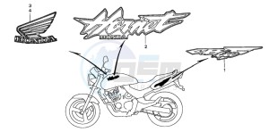 CB600F2 CB600S drawing MARK (1)