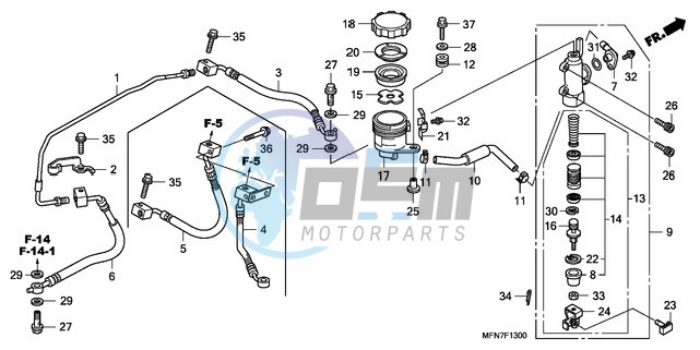 REAR BRAKE MASTER CYLINDER