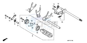 XL700VB drawing GEARSHIFT DRUM