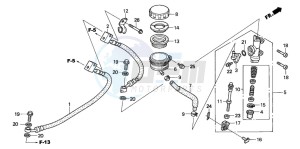 CBF500A drawing REAR BRAKE MASTER CYLINDER (CBF500A)