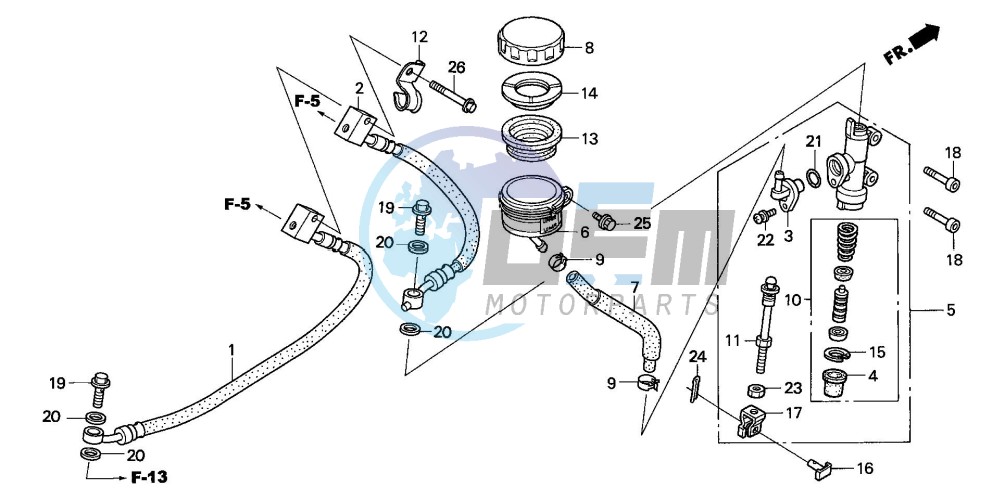 REAR BRAKE MASTER CYLINDER (CBF500A)