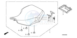 TRX420FEA Australia - (U / 4WD) drawing SEAT